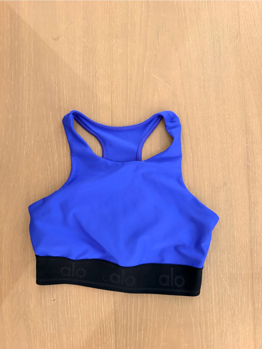 Alo yoga High Neck Racerback Sports Bra in Cobalt Blue/purple color XS